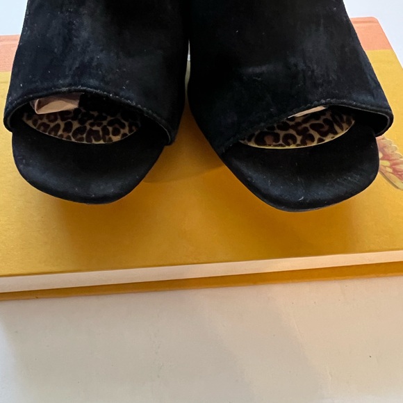 Aldo Black Suede Block Heel Mules - Picture 4 of 5